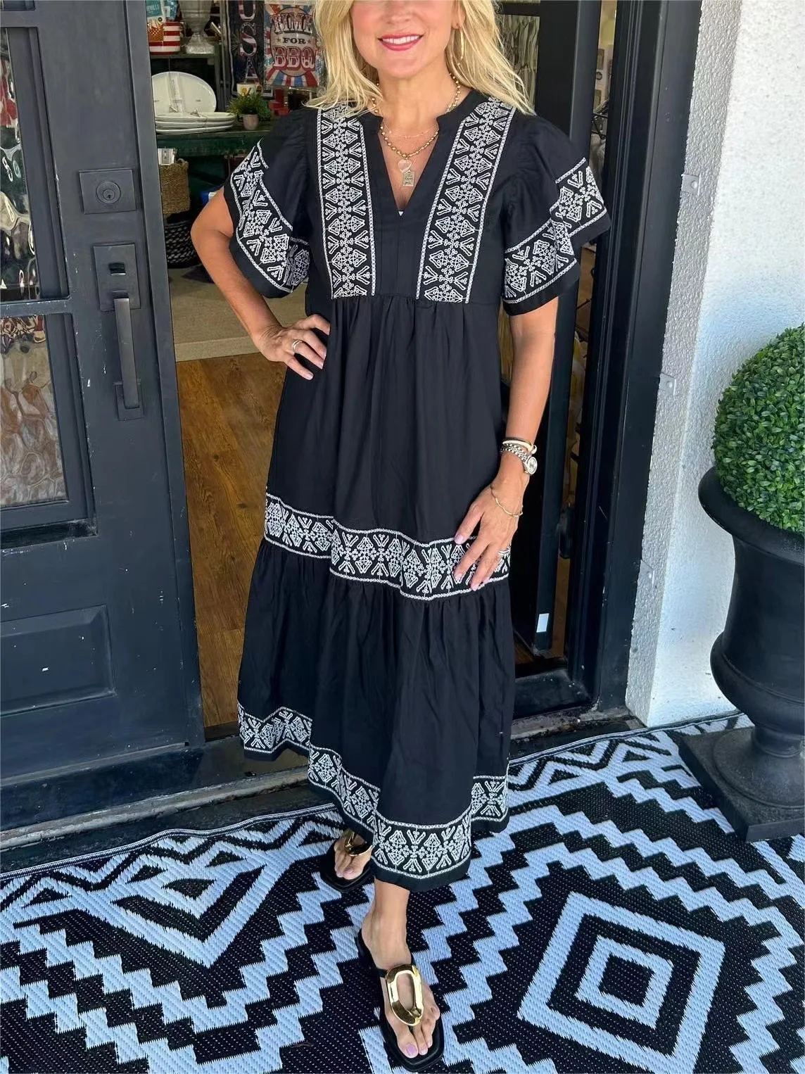 New Printing Loose Cotton Sense Dress — photo 12