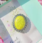 Oval yellow turquoise