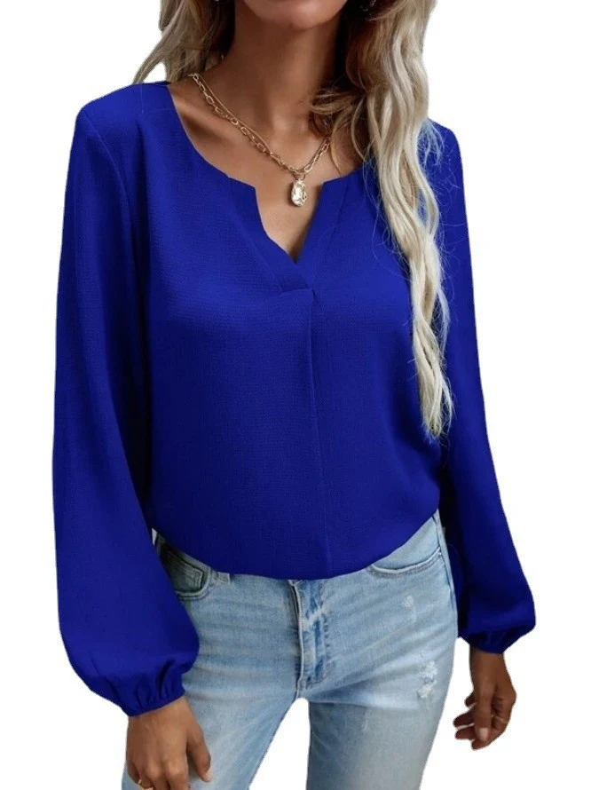 Title 8, Temperament Commute Solid Color Long Sleeve Bot...