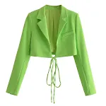 Top de primavera listrado com stretch, bolso e minissaia, perfeito para um visual moderno e confortável. Ideal para o dia a dia. — foto 1