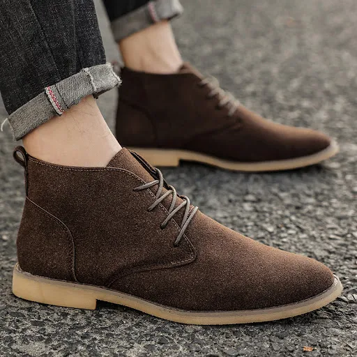Title 8, Sapatos de negócios e botas masculinos retro br...