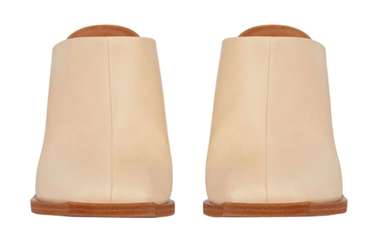 Title 17, Profilierte Absatz Square Toe Lazy Halbslipper ...