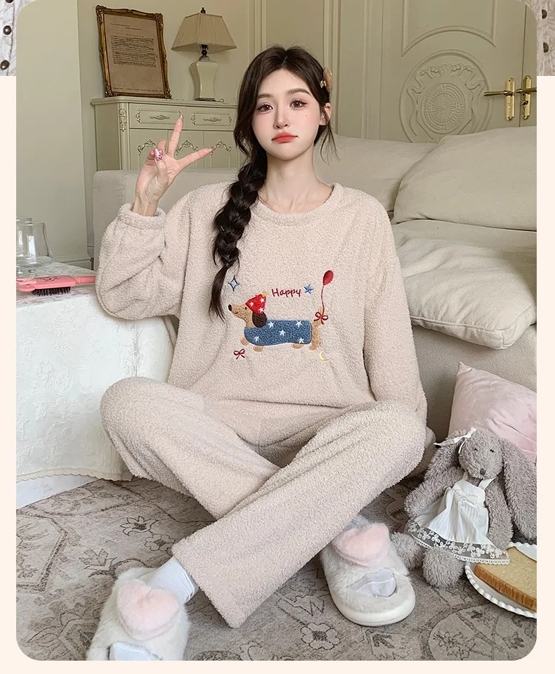 Title 13, Autumn And Winter Thick Coral Fleece Cartoon Cu...