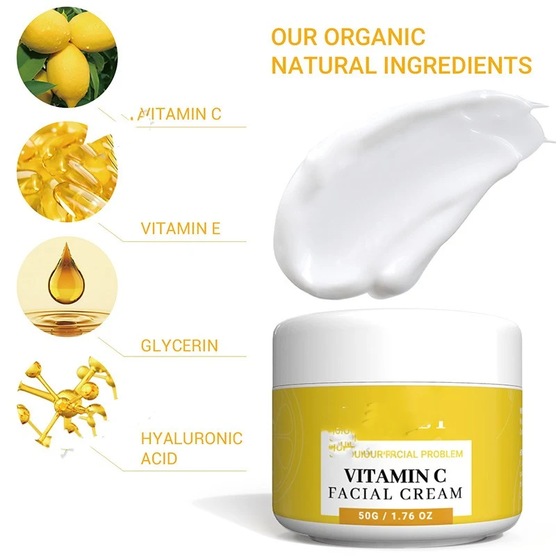 Crema alla Vitamina C per l'Illuminazione della Pelle 50g. Schiarisce e uniforma il tono, riduce le macchie e dona luminosità. Per una pelle radiosa e sana. — foto 2