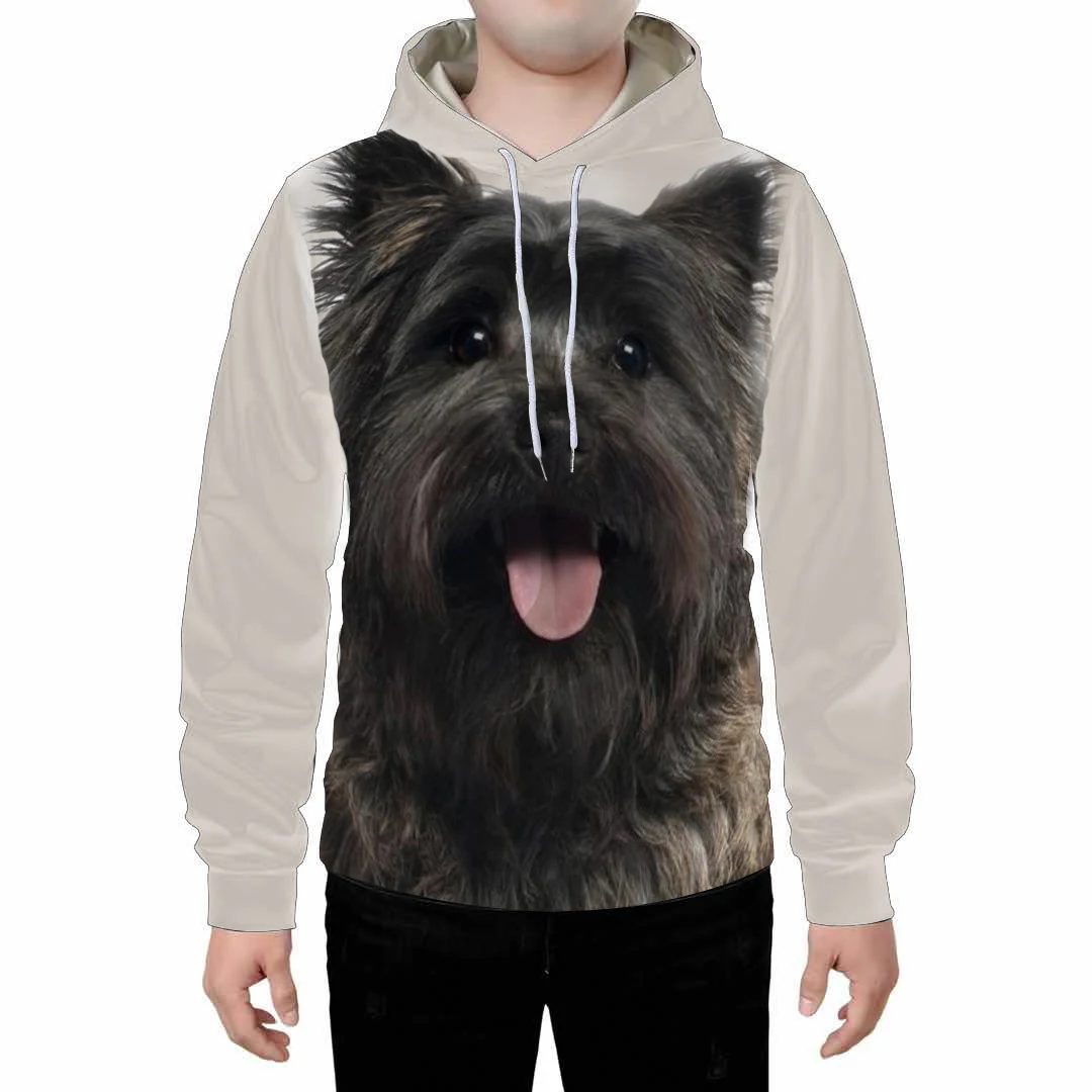 Camiseta de casal solta com estampa de expressão de cachorro digital, ideal para casais que buscam conforto e um visual divertido e moderno. — foto 2