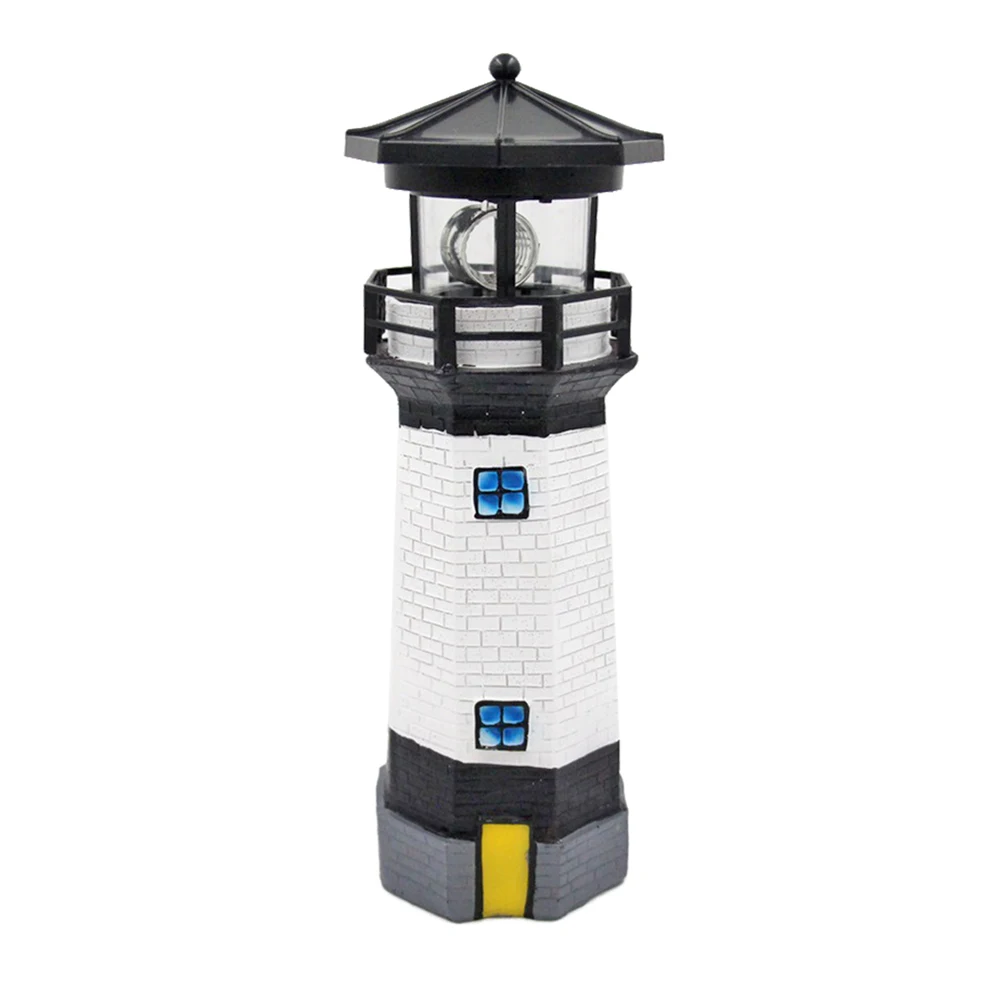 Title 7, Luminária LED solar em formato de farol para ja...