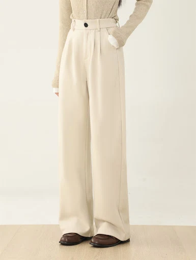 Title 10, Womens Black Straight Draping Suit Pants. Comf...