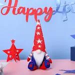 Boneca Gnomo com Pentagrama e Listras do Dia da Independência para decoração patriótica e celebrar 4 de julho. Um enfeite festivo ideal. — foto 5