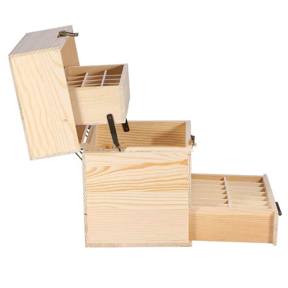 Folding wooden essential oil storage box. Keep your aromatherapy oils organized, protected, and easily accessible with t — photo 2