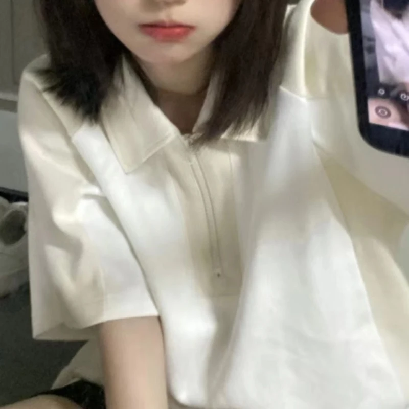 Title 3, POLO Collar Short Sleeve T-shirt Female Summer ...