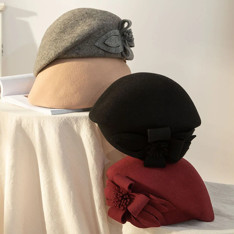 Title 8, Womens Korean Style English Woolen Felt Hat