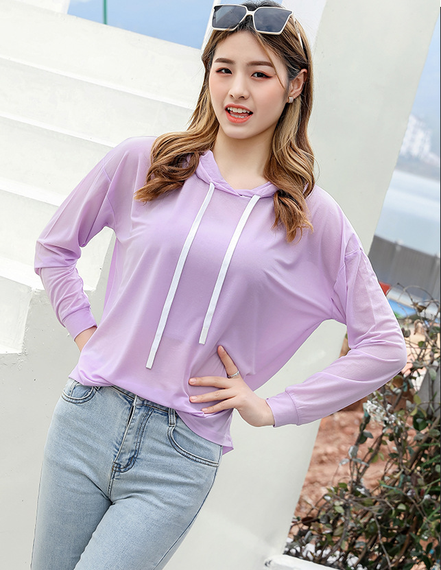 Camisa ultrafina de seda gelada, manga longa, short thin all-match. Conforto, leveza e versatilidade para um visual elegante e moderno em qualquer ocasião. — foto 1
