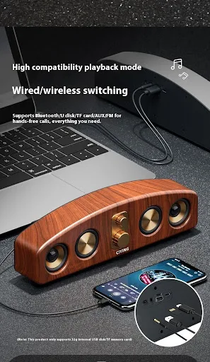 Title 11, Retro Portable Bluetooth Stereo Speaker Experie...