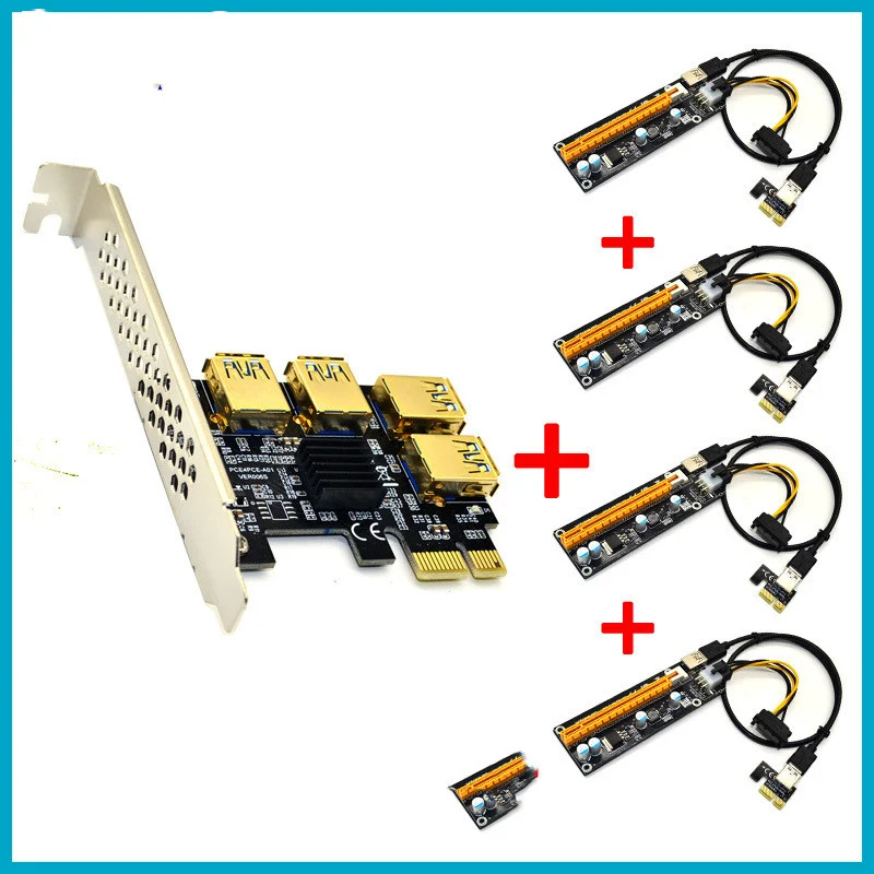 Title 5, Adaptador 1 para 4 PCI-E Cartão PCI-E para PCI-...