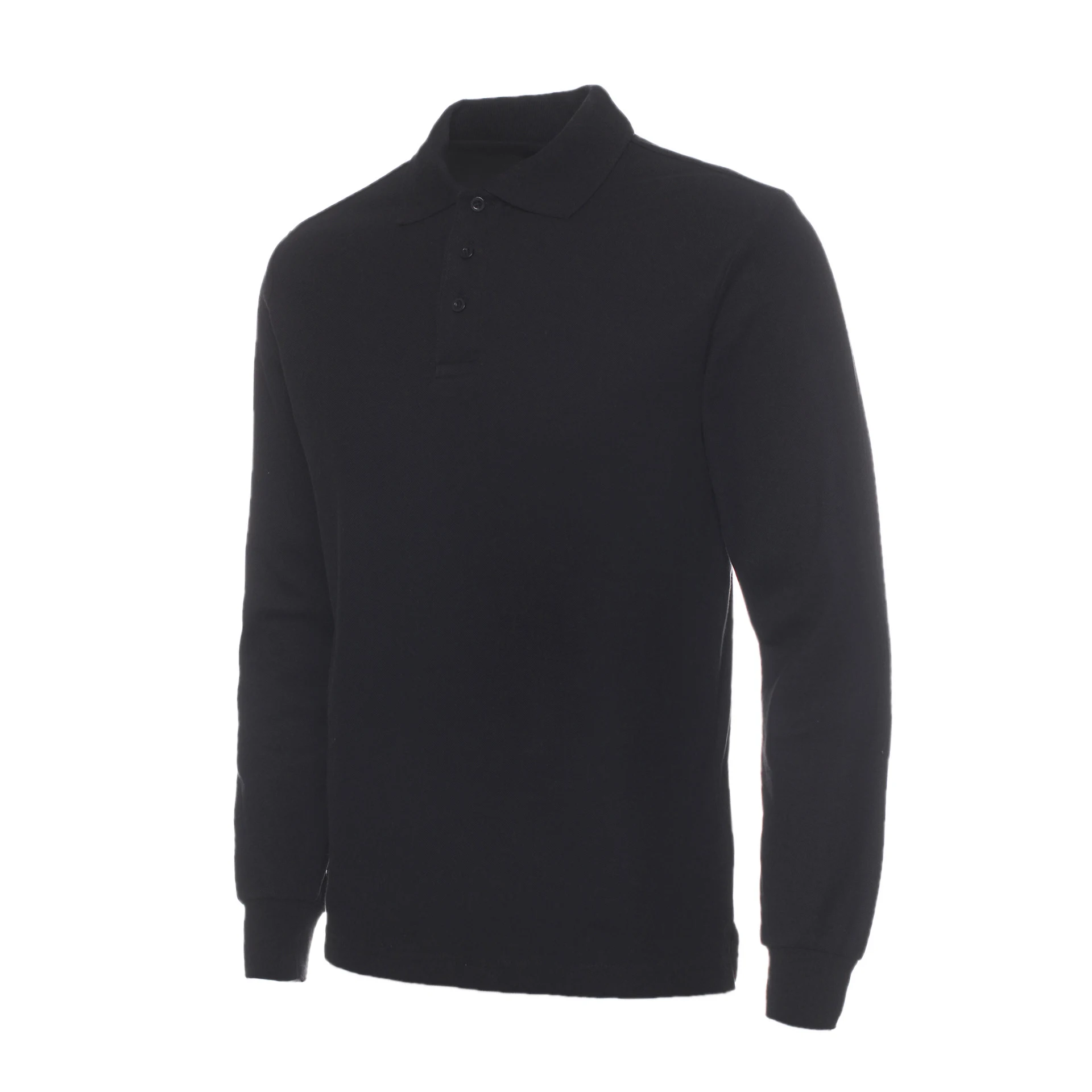 Pure Color King 1AD01 Long-Sleeved Blank Pure Color Cotton Lapel Polo Shirt, 220g, perfect for cultural advertising and — photo 5