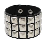 Pulseira de rebite para casal, pulseira de couro, design moderno e elegante. Presente ideal para celebrar o amor e a união. — foto 9
