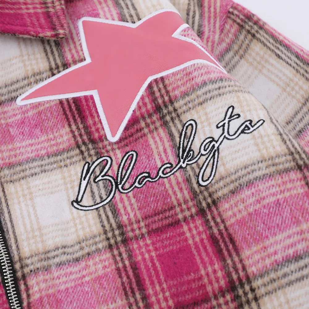 Embroidered Plaid Coat for Men. A warm wool coat with stylish design and unique embroidery, perfect for cold weather and — photo 15