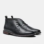 Botas Negras de Hombre Primera Capa Piel de Vacuno con Diseño de Lichi – Comodidad, Durabilidad y Estilo Clásico — foto 2
