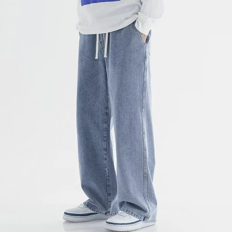 Straight Jeans Heren Lente Zomer Dun High Street Losse Wijde Pijpen Broek. Perfect voor een Comfortabele en Trendy Look — foto 6