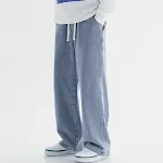 Straight Jeans Heren Lente Zomer Dun High Street Losse Wijde Pijpen Broek. Perfect voor een Comfortabele en Trendy Look — foto 6