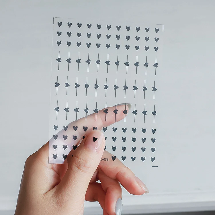Title 3, Frosted Thin Transparent Adhesive Nail Stickers...
