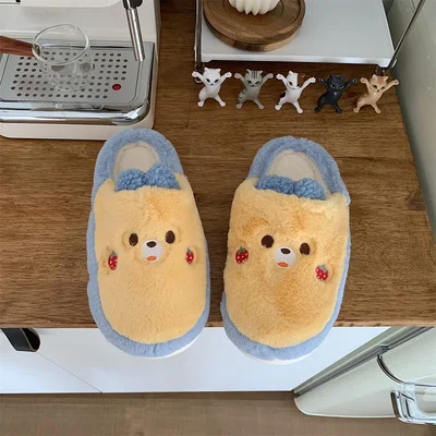 Women's Winter Thick-soled Home Slippers with Half-covered Heel. Cozy and warm house shoes for comfortable indoor wear d — photo 3