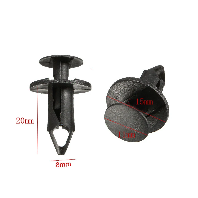 Title 8, 8mm Car Bumper Fastener Rivet Retainer Plastic ...