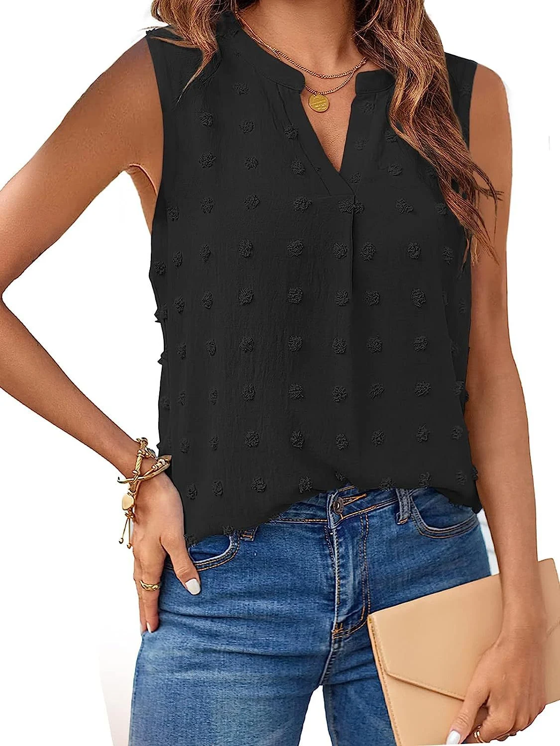 Title 10, Womens Jacquard Sleeveless V-neck Vest