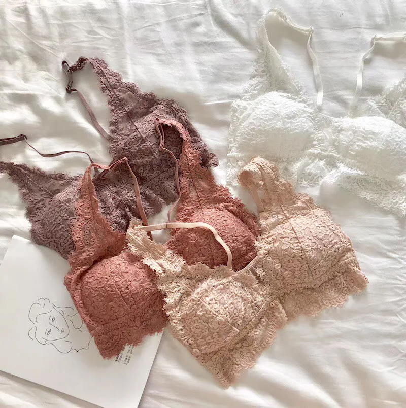 Title 7, Lace Fashion Bra Set Sexy Gathering French Ling...