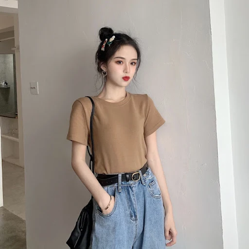 Title 5, Candy Crew Neck Short Sleeve Top Womens Loose ...