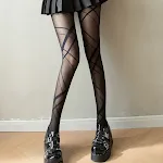 Gevulde zijden jacquard sexy jumpsuit kousen — foto 4