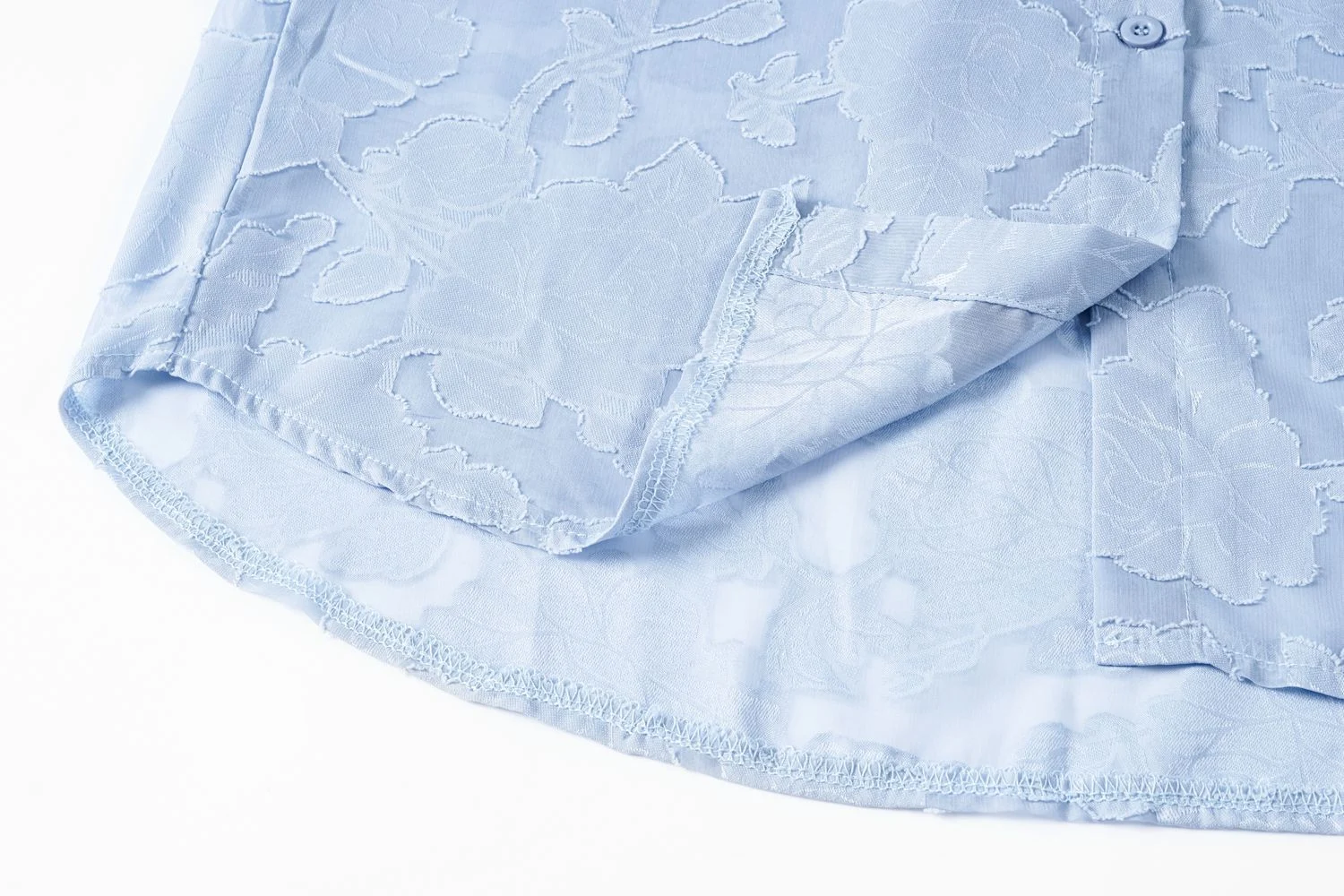 Title 8, Womens Solid Color Hollow Chiffon Jacquard But...