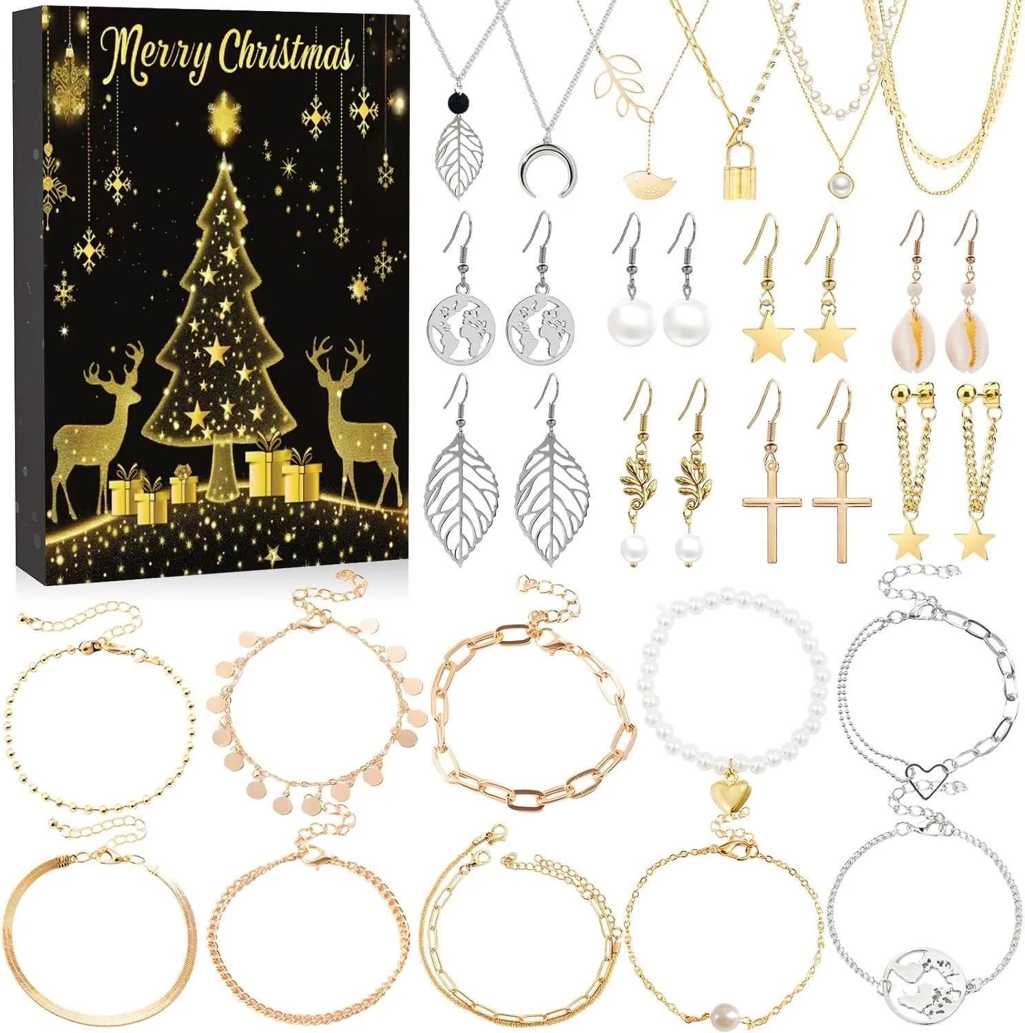 DIY Criativo Pulseira Enfeite Infantil Calendário 24 Grades Caixa Surpresa Natal Estimula a criatividade e a diversão das crianças. — foto 11