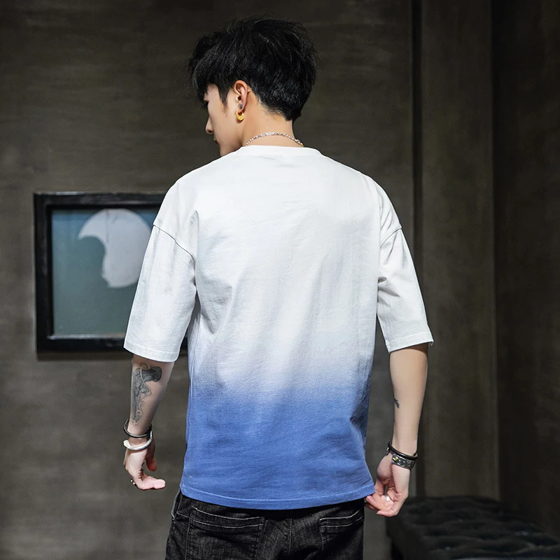 Camiseta casual masculina de manga curta. Conforto e estilo para o dia a dia. Ideal para diversas ocasiões, tecido leve e respirável, perfeita para o seu visual. — foto 3