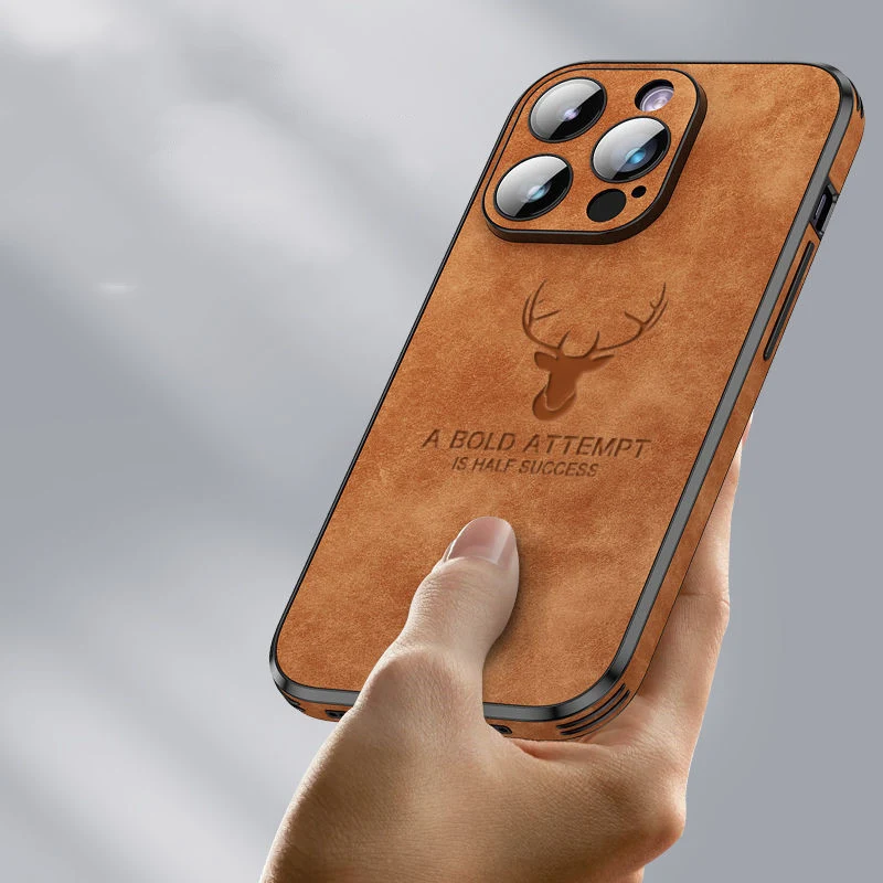 Title 2, Luxury high-end drop-resistant leather case for...