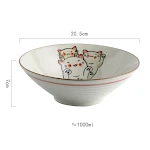 Große Japanische Ramen Schüssel im kreativen Home-Style-Design mit Hut, ideal für köstliche Suppen und Ramen Gerichte, perfekt für den Genuss — foto 10