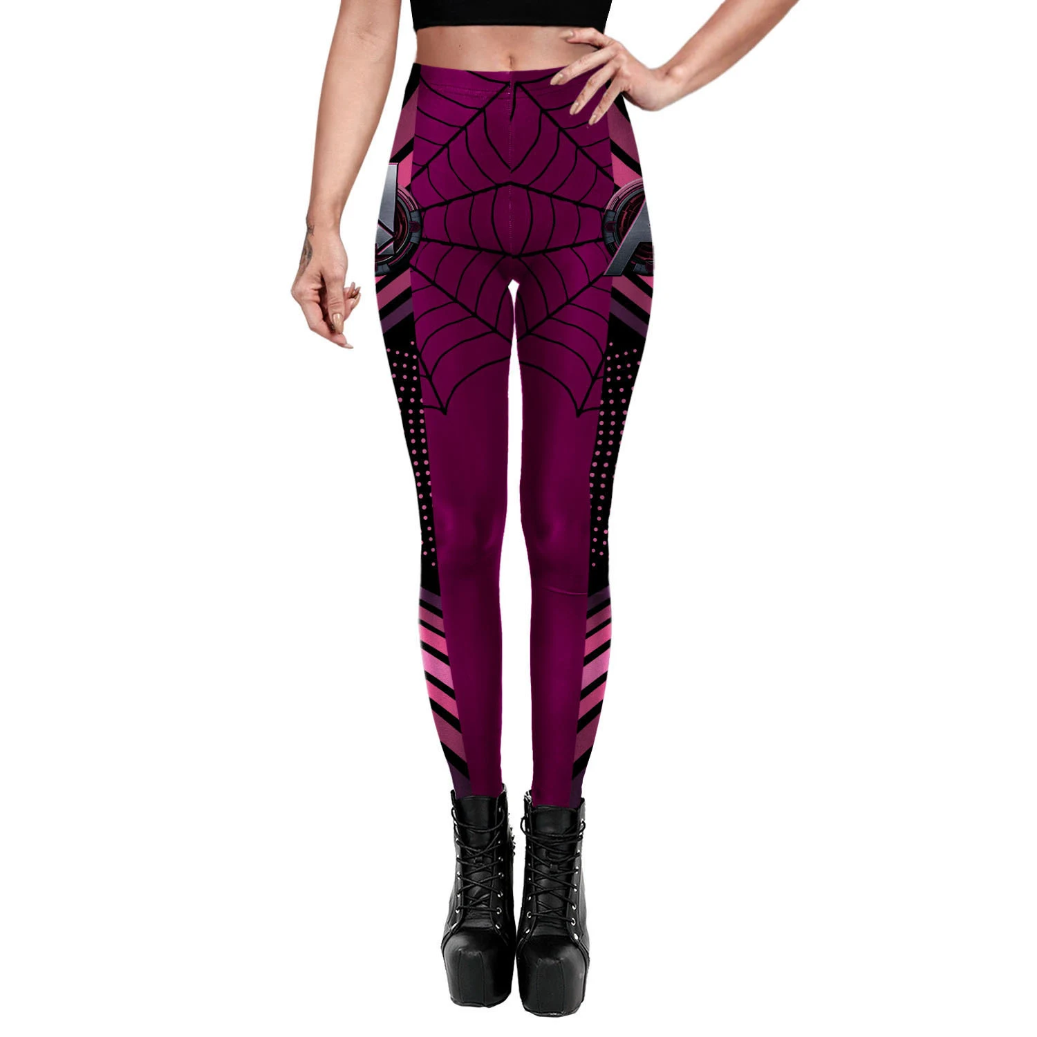 Gepersonaliseerde yoga fitness leggings voor dames met print, ideaal voor comfortabel en stijlvol trainen. — foto 4