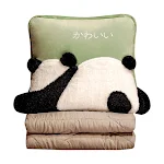 Cute Cartoon Panda Pillow Blanket Dual-use — Snuggly soft pillow that transforms into a warm blanket, perfect for kids, — photo 2