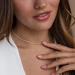 Colar de Tenis Clavícula Zircônia Redonda Brilho e Elegância Sofisticada Joia Feminina Delicada Confortável e Duradoura Presente Ideal — foto 6