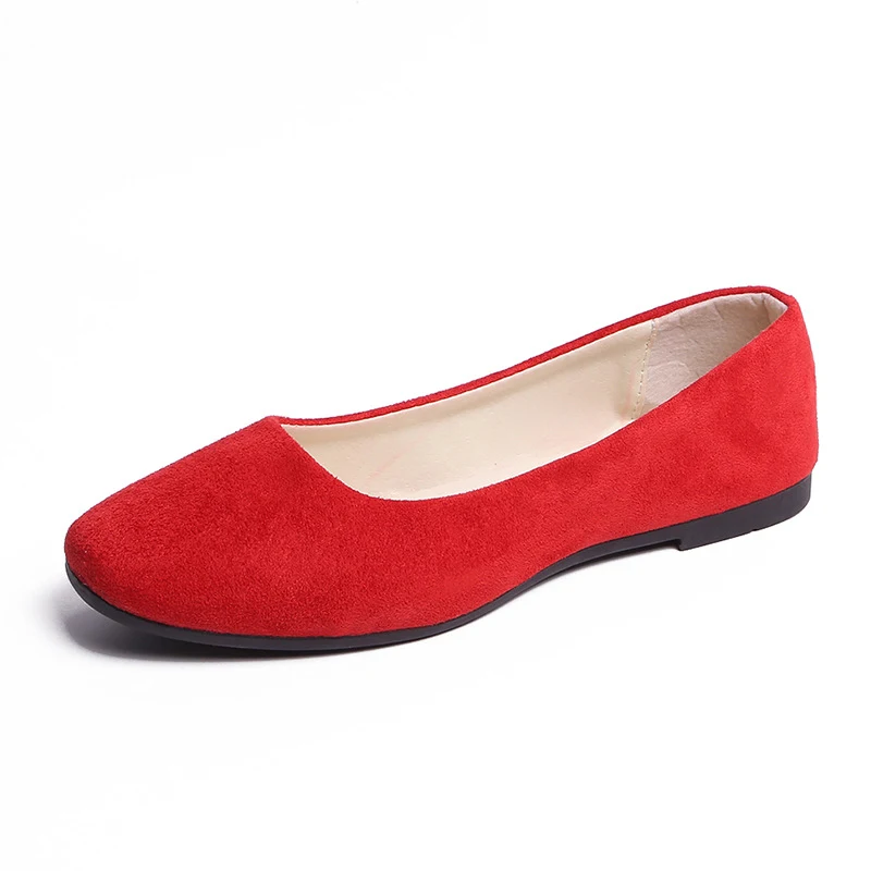 Title 2, Vrouwen platte, comfortabele suède schoenen. Pe...