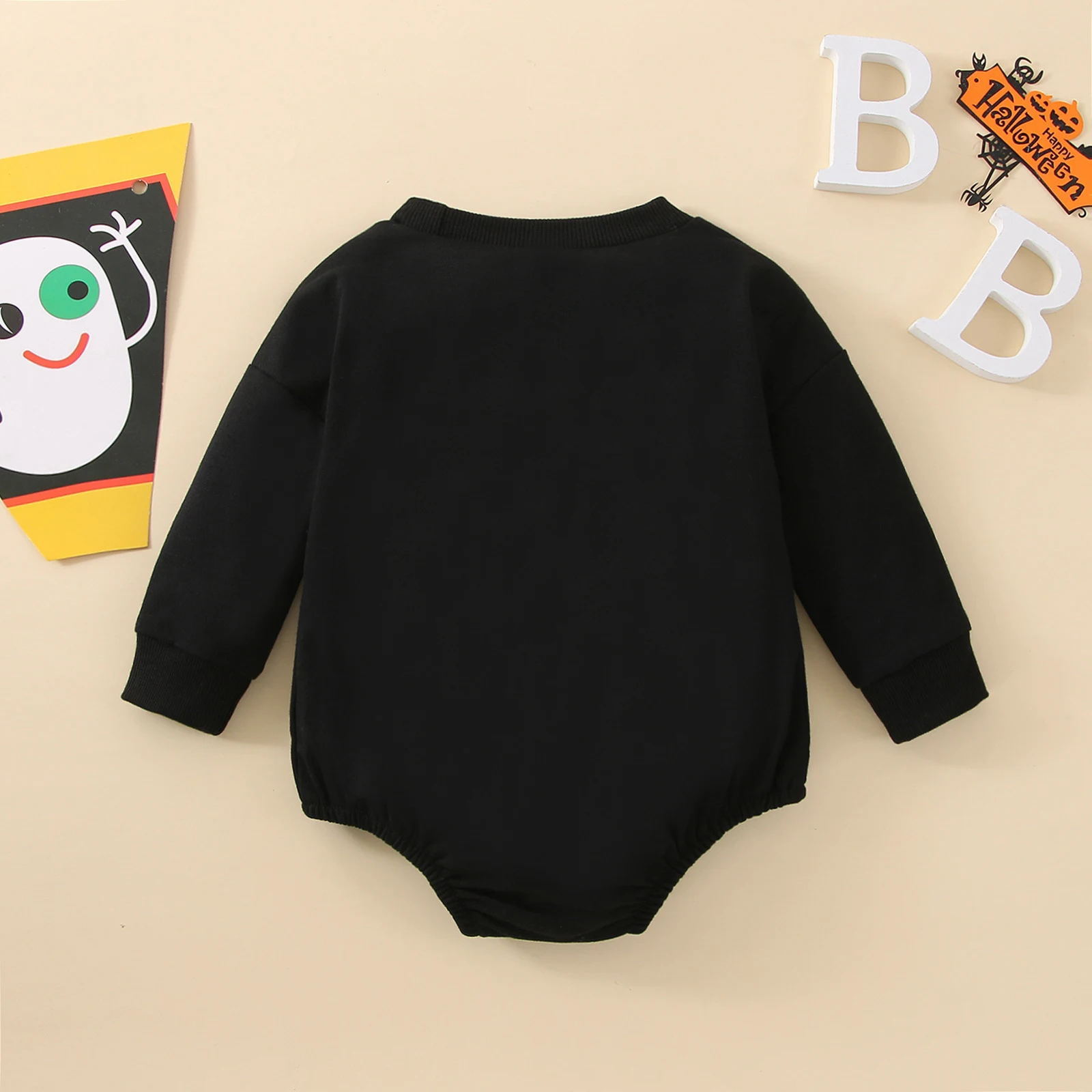 Macacão de Halloween para Bebê Manga Longa Conforto e fofura para seu bebê aproveitar a festa de Halloween com estilo. — foto 5