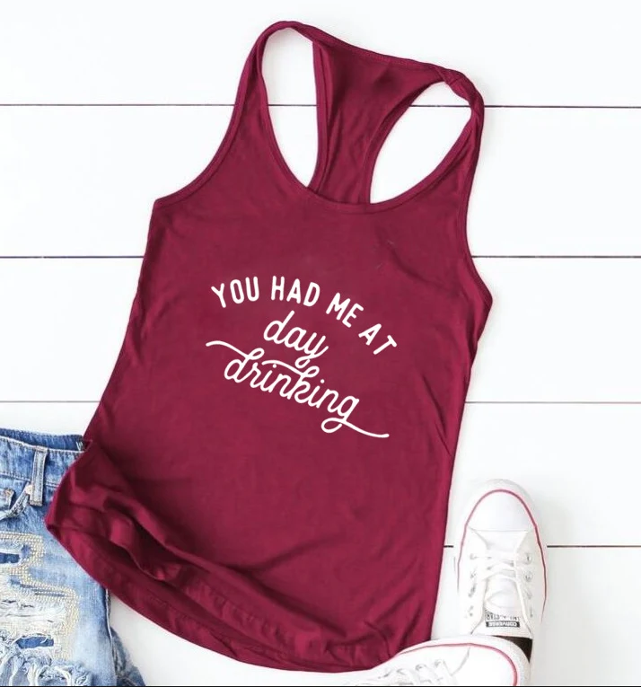 Summer YOU HAD ME AT Day Drinking Letter I-shaped Vest Enjoy the sun in style and comfort. Perfect for parties, relaxing — photo 5