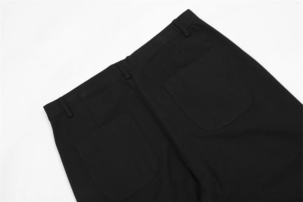 Men's Layered Stitching Design Flare Pants, offering a modern style and flattering fit for a sophisticated, comfortable — photo 2