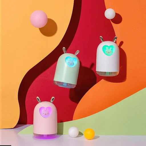 Title 2, Lovely Rabbit Air Humidifier 300ML Cute Ultraso...