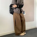 Japanse Stijl Wijde Broek Effen Kleur Casual Los Comfort en Stijl voor een Relaxte Look Perfect voor Dagelijks Gebruik — foto 8
