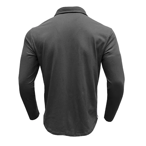 Title 27, Camiseta Retro Lapels Masculina Manga Longa Top...