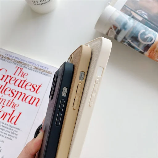 Title 1, Capa de telefone com padrão de couro, moda e pe...