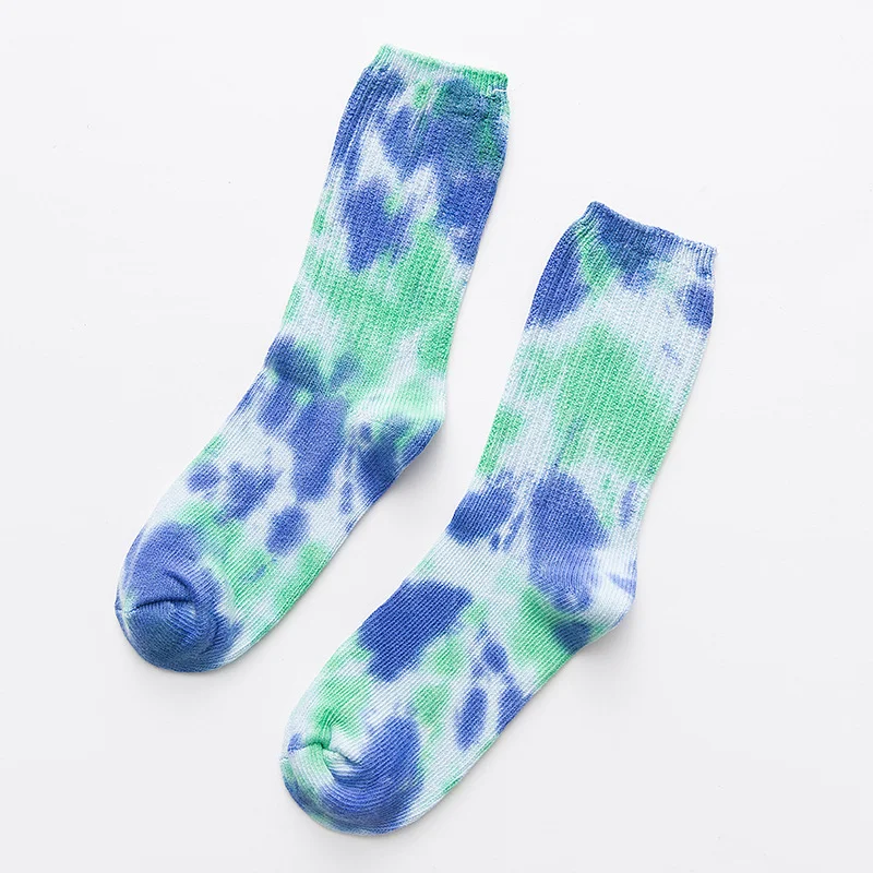 Title 3, Tie-dye ethnic style piled socks. Warm, comfort...