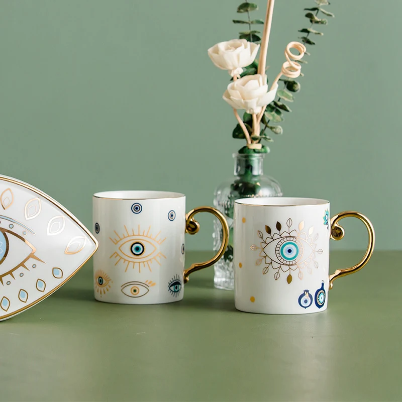 Title 15, Nordic Light Luxury Ceramic Couple Mug Water Cu...