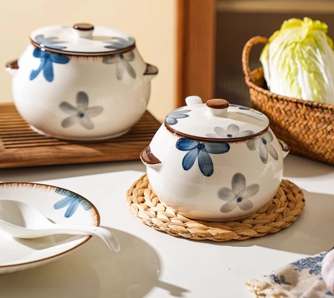 Household ceramic high temperature resistant binaural seasoning jar. A durable and stylish solution for keeping your sea — photo 7